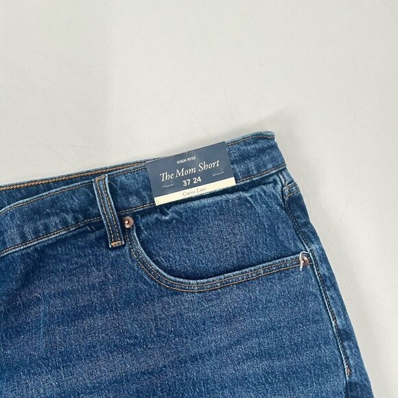 Abercrombie & Fitch The Mom Short High Rise Denim Jean Shorts Curve Love Sz 2X - Picture 2 of 7